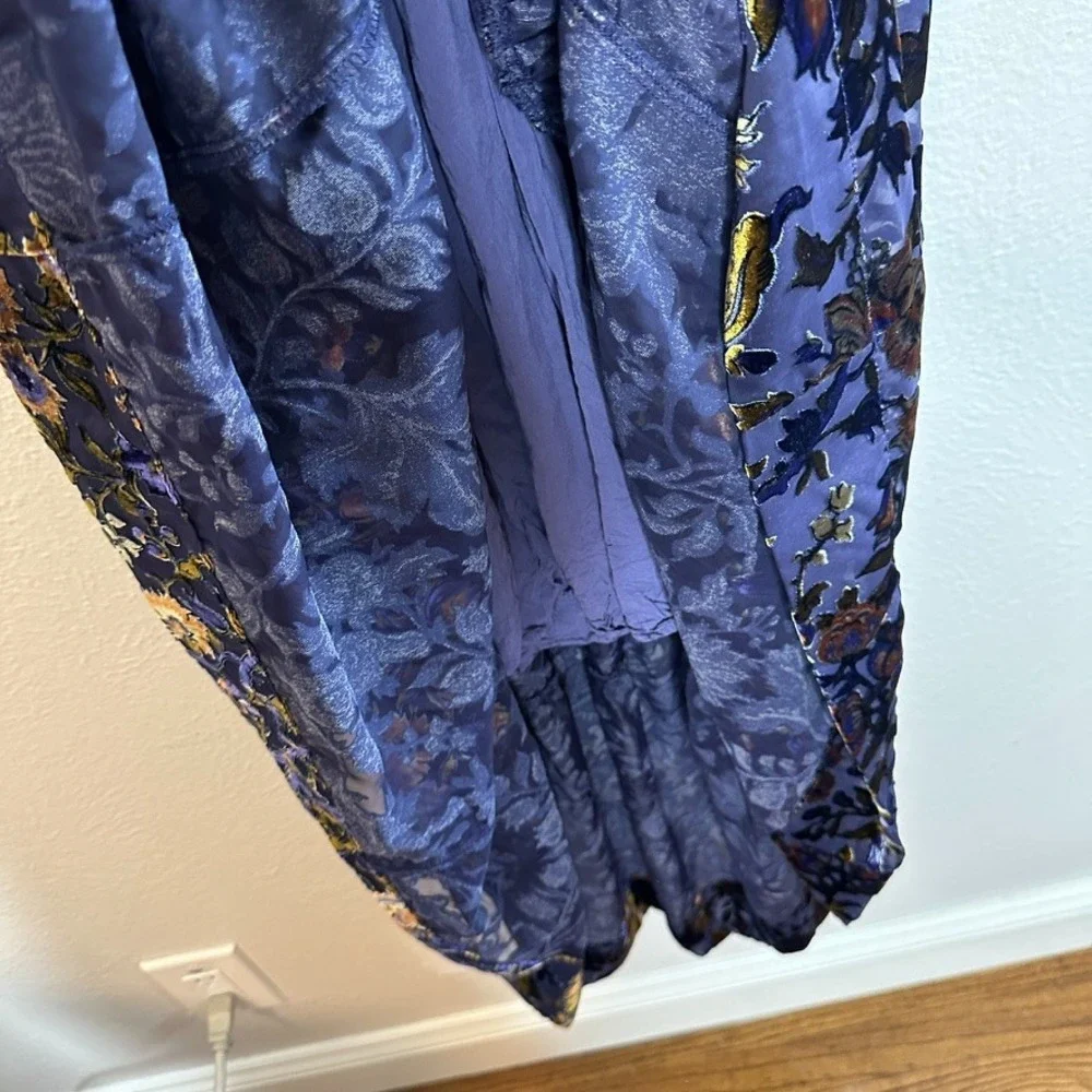 Anthropologie The Somerset Maxi Dress‎ Velvet Edition Purple Size XS Boho - Picture 7 of 9